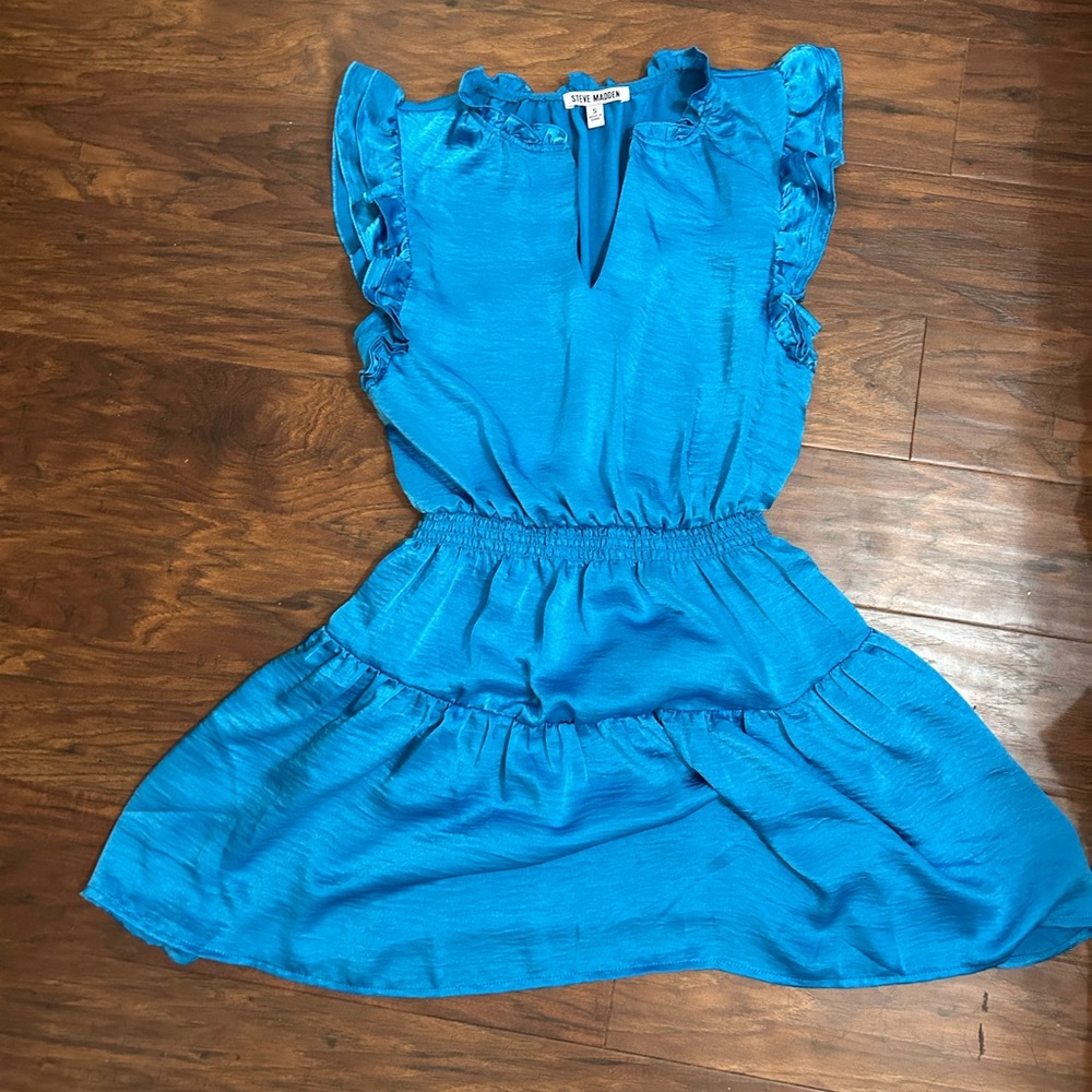 size small steve madden dress! bright blue